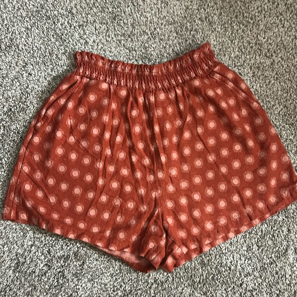 Universal Thread Pants - Sunny Days Rust Linen Blend Shorts